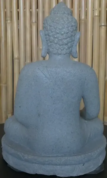 Artikelbild 4 des Artikels “Sitzender Buddha aus Flussstein in Bhumisparsha - Geste des Berührens der Erde. Höhe 51 cm. “